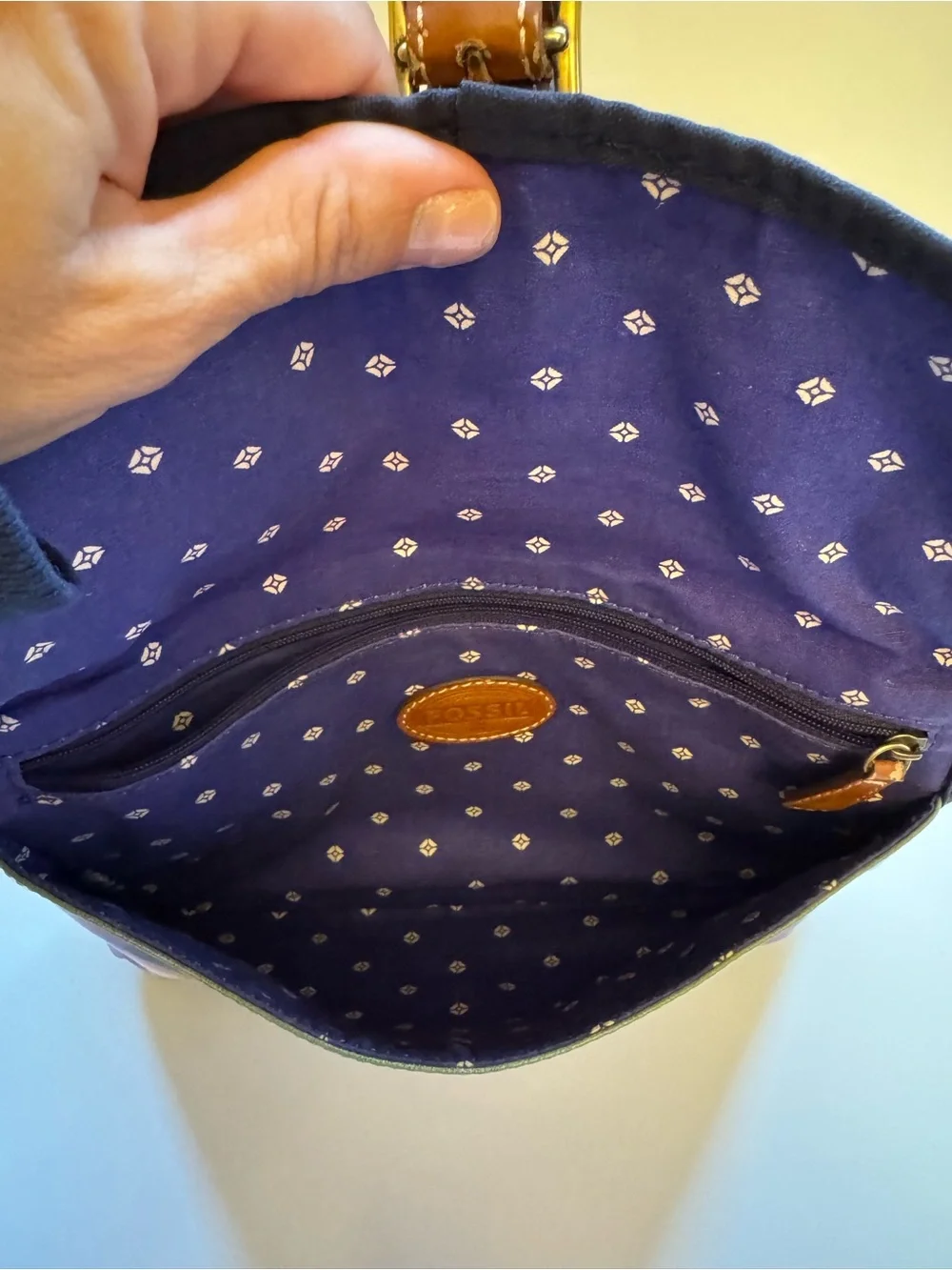 Fossil Coated Canvas Crossbody Mini Keeper Bag Multicolor Striped